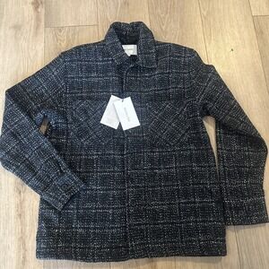 Method Men's Soho Luxe Hybrid Tweed Button Overshirt Medium NEW